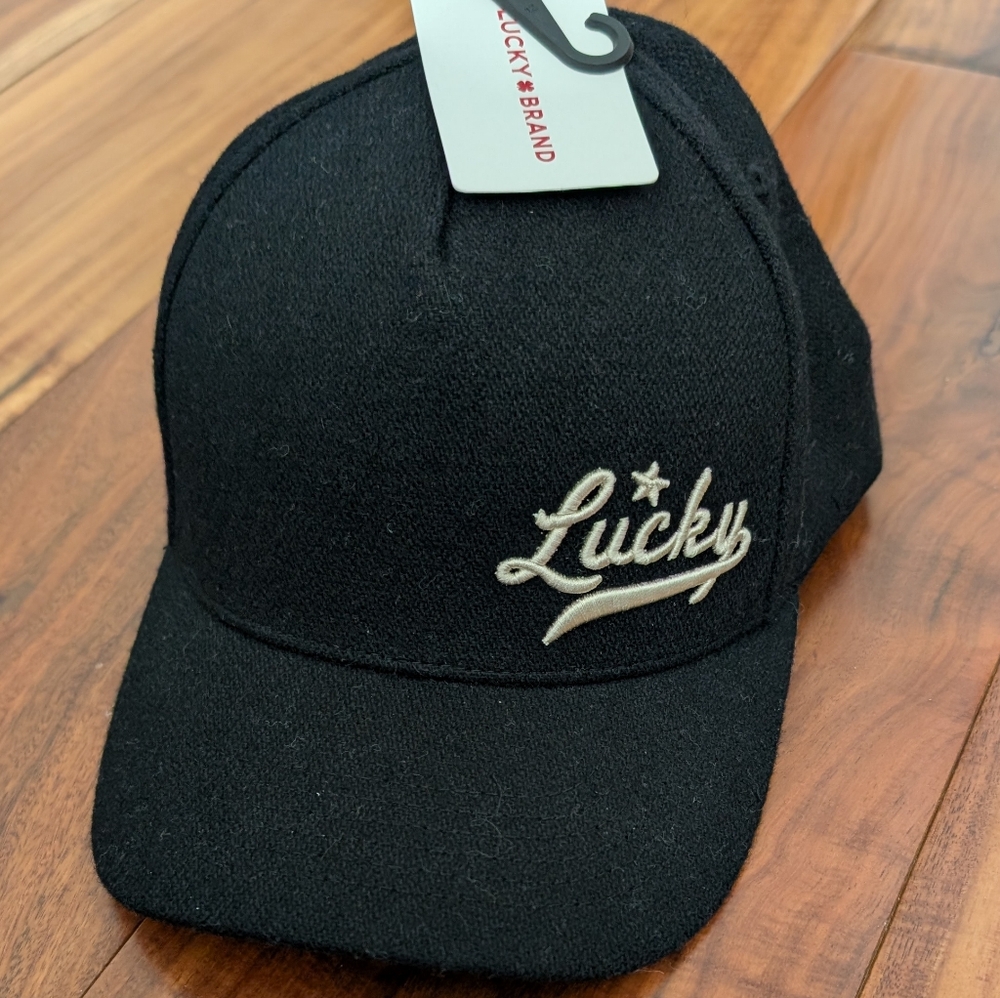 Lucky Brand Embroidered Adjustable Wool Trucker Hat Nwt ❤️